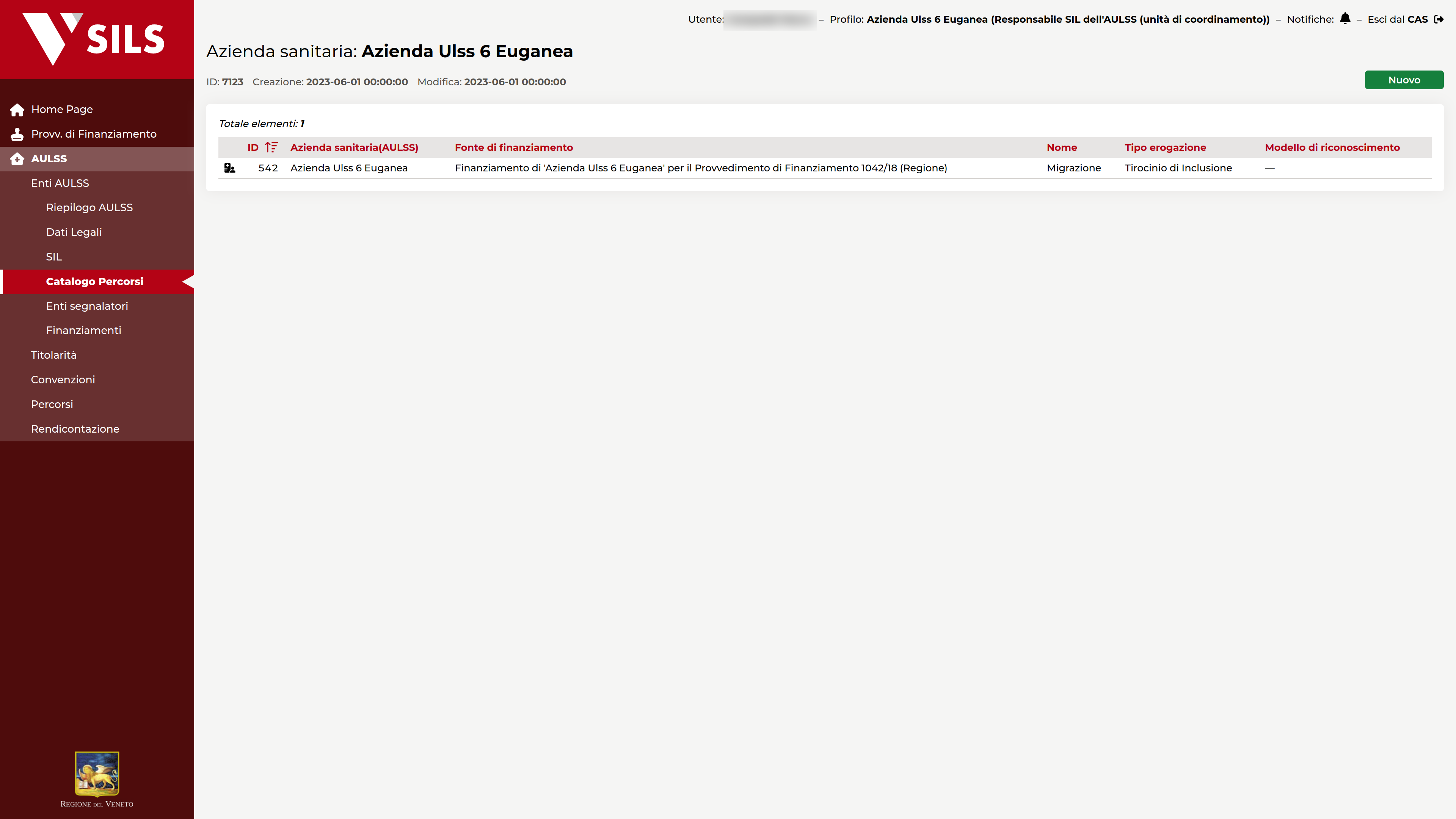 Indice Catalogo Percorsi